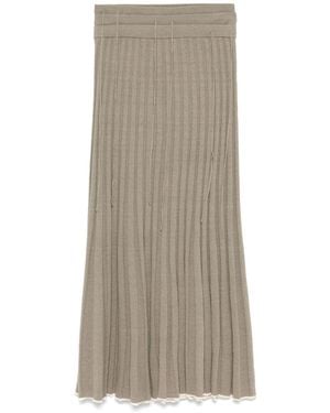 Christopher Esber Pleated Maxi Skirt - Grey