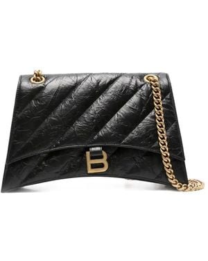 Balenciaga Bb Crush Chain Bag Medium - Black