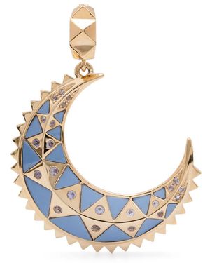 Harwell Godfrey 18K Mini Moon Pendant - Blue