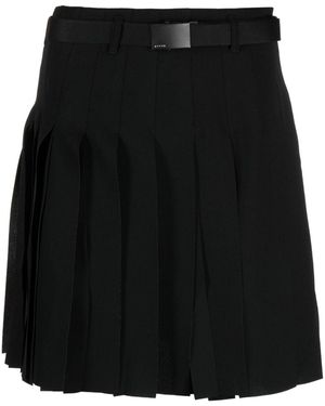 Eytys Kace Belted Pleated Skirt - Black