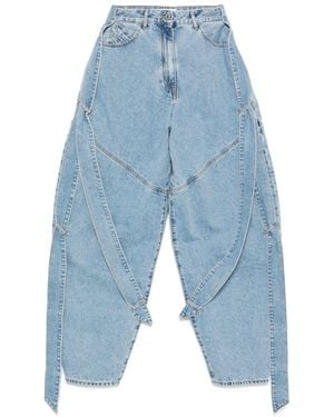 The Attico Oversized Denim Jeans - Blue