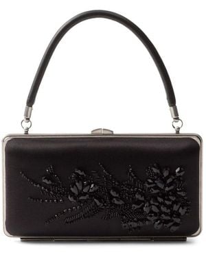 Prada Bead-Embellished Clutch Bag - Black