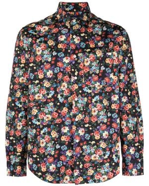 Noah X The Cure Floral-print Shirt - Men's - Cotton - Black