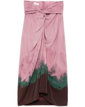 Dries Van Noten Sidras Midi Skirt - Pink