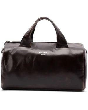 Prada Leather Duffle Bag - Black