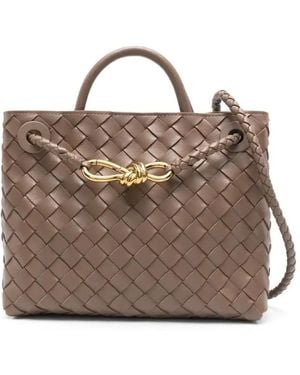 Bottega Veneta Small Andiamo Tote Bag - Brown