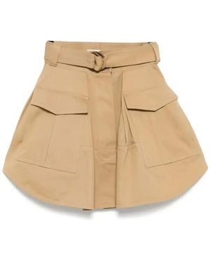 Zimmermann Illuminate Cargo Mini Skirt - Natural