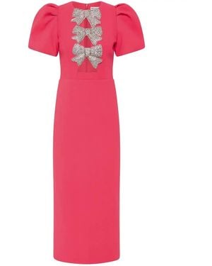 Rebecca Vallance 'Posey' Midi Dress With Bows - Pink