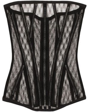 Dolce & Gabbana Tulle Corset - Black