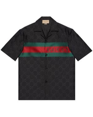 Gucci Gg Jacquard Shirt - Black