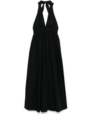 Matteau Plunge Halterneck Midi Dress - Black
