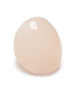 Saint Laurent Egg Resin Cocktail Ring - White