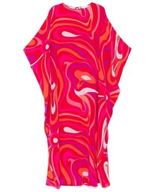 Emilio Pucci Marmo-Print Maxi Dress - Red