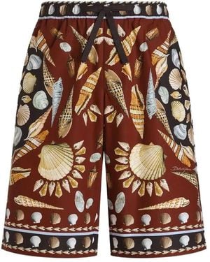 Dolce & Gabbana Cotton-Poplin Shorts - Multicolour