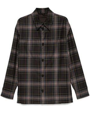 Fendi Tartan-Check Jacket - Black