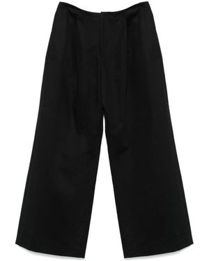 AARON ESH Pleat-Detail Straight-Leg Trousers - Black