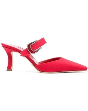 Manolo Blahnik 70Mm Jabita Mules - Pink
