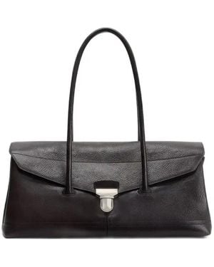 Lemaire Gear Leather Shoulder Bag - Black