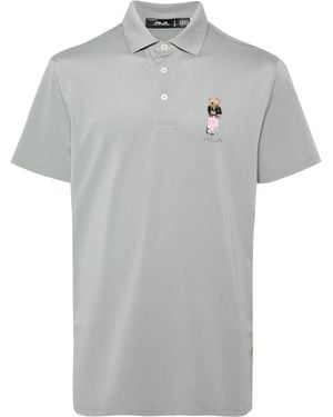 Ralph Lauren Polo Bear-Embroidered Polo Shirt - Grey