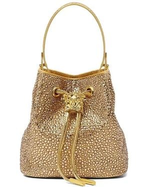 Versace La Medusa Drawstring Mini Bag - Natural