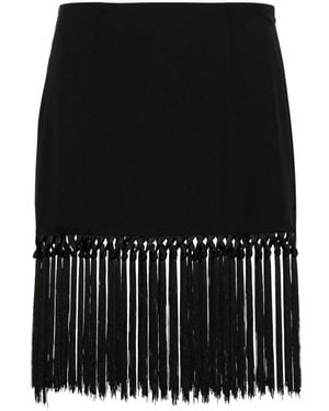 ‎Taller Marmo Fringed Pencil Skirt - Women's - Acetate/viscose - Black