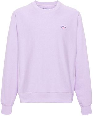 Noah Logo-embroidered Cotton Sweatshirt - Purple