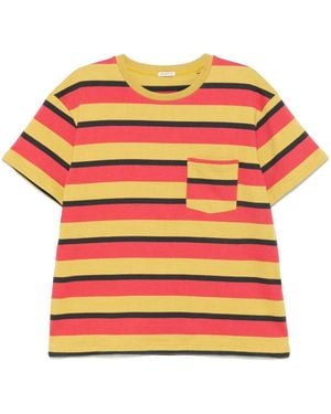 Bode Rec Stripe Pocket T-Shirt - Orange