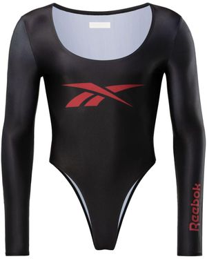 Reebok Vector Scoop-Neck Bodysuit - Grey