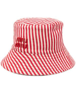 Miu Miu Reversible Bucket Hat With Pouch - Red