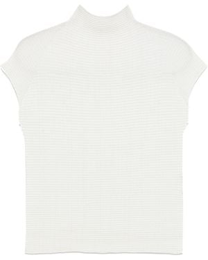 Issey Miyake Woolly Pleats Top - White