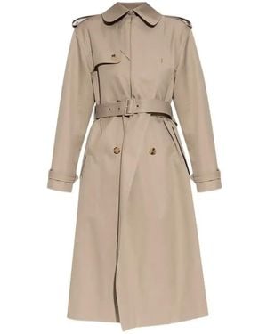 McQueen Belted Trench Coat - Natural
