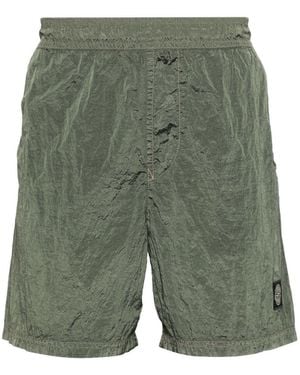 Stone Island Crinkled Swim Shorts - Green