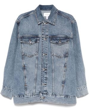 FRAME The Extended Denim Jacket - Blue