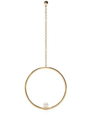 Anissa Kermiche Pearl Circle Drop Earrings - Metallic
