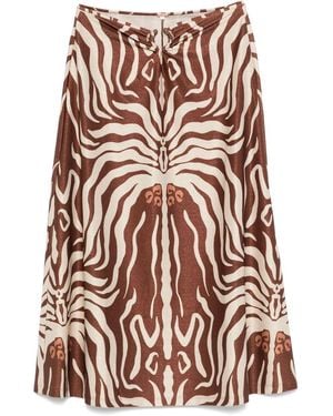 Johanna Ortiz Keel Midi Skirt - Brown