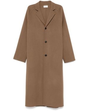 The Row Wool Long Coat - Natural