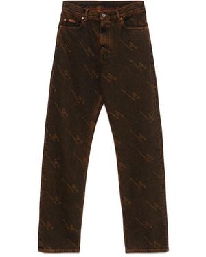 Martine Rose Logo-Print Jeans - Gray