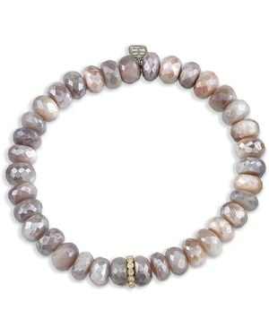 Sydney Evan 14Kt Rondelle Diamond Bracelet - Metallic