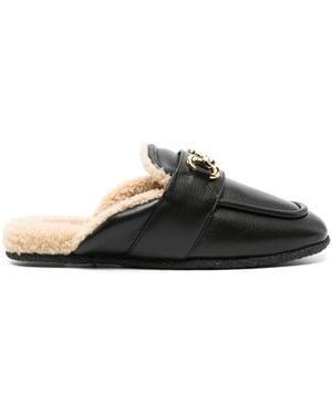 Gucci Horsebit Leather Slippers - Black