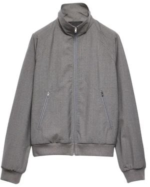 Prada Wool Bomber Jacket - Grey