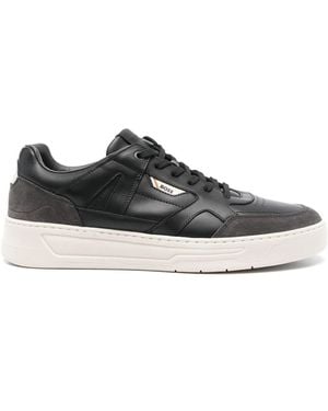 HUGO Suede-Trimmed Leather Trainers - Black