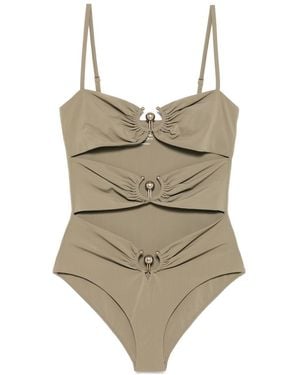 Christopher Esber Pierced Orbit Swimsuit - Natural