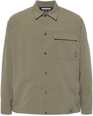 Neighborhood Long-sleeved Press-stud Shirt - Men's - Polyester - Green