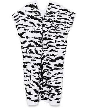 Pippa Holt Zebra-Print Midi Dress - White