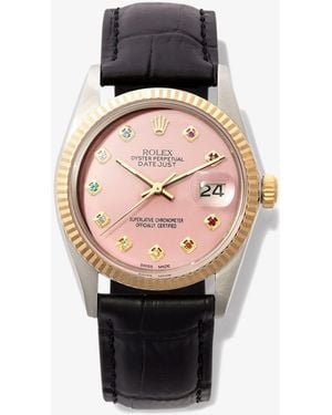 Lizzie Mandler Reworked Vintage Rolex Datejust Watch - Black