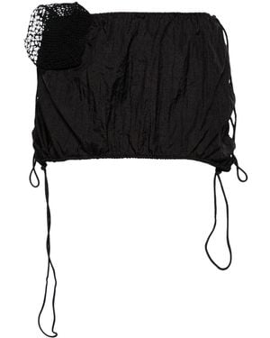 Isa Boulder Floral-Appliqué Miniskirt - Black