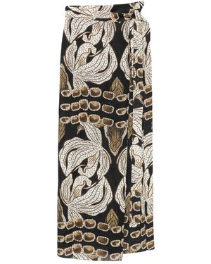 Maison La Plage Eva Midi Wrap Skirt - Black