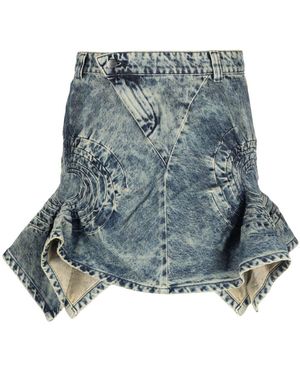 MASHA POPOVA Drift Denim Mini Skirt - Blue