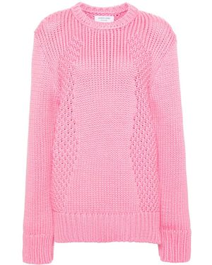 Marine Serre Chunky Knit Jumper - Pink