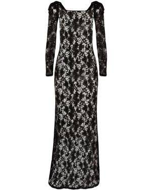 Nina Ricci Sequinned Lace Maxi Dress - Women's - Polyamide/polyethylene - Black